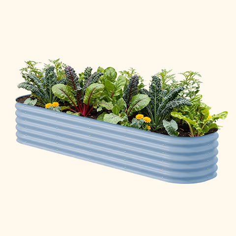 17" Tall 9 In 1 Large Modular Metal Raised Garden Bed Kit | Vego Garden