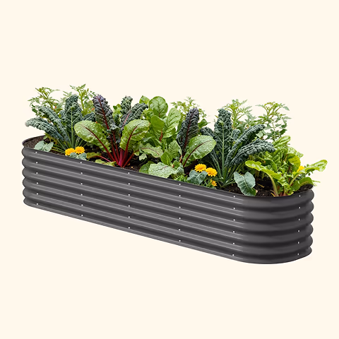 17" Tall 9 In 1 Large Modular Metal Raised Garden Bed Kit | Vego Garden
