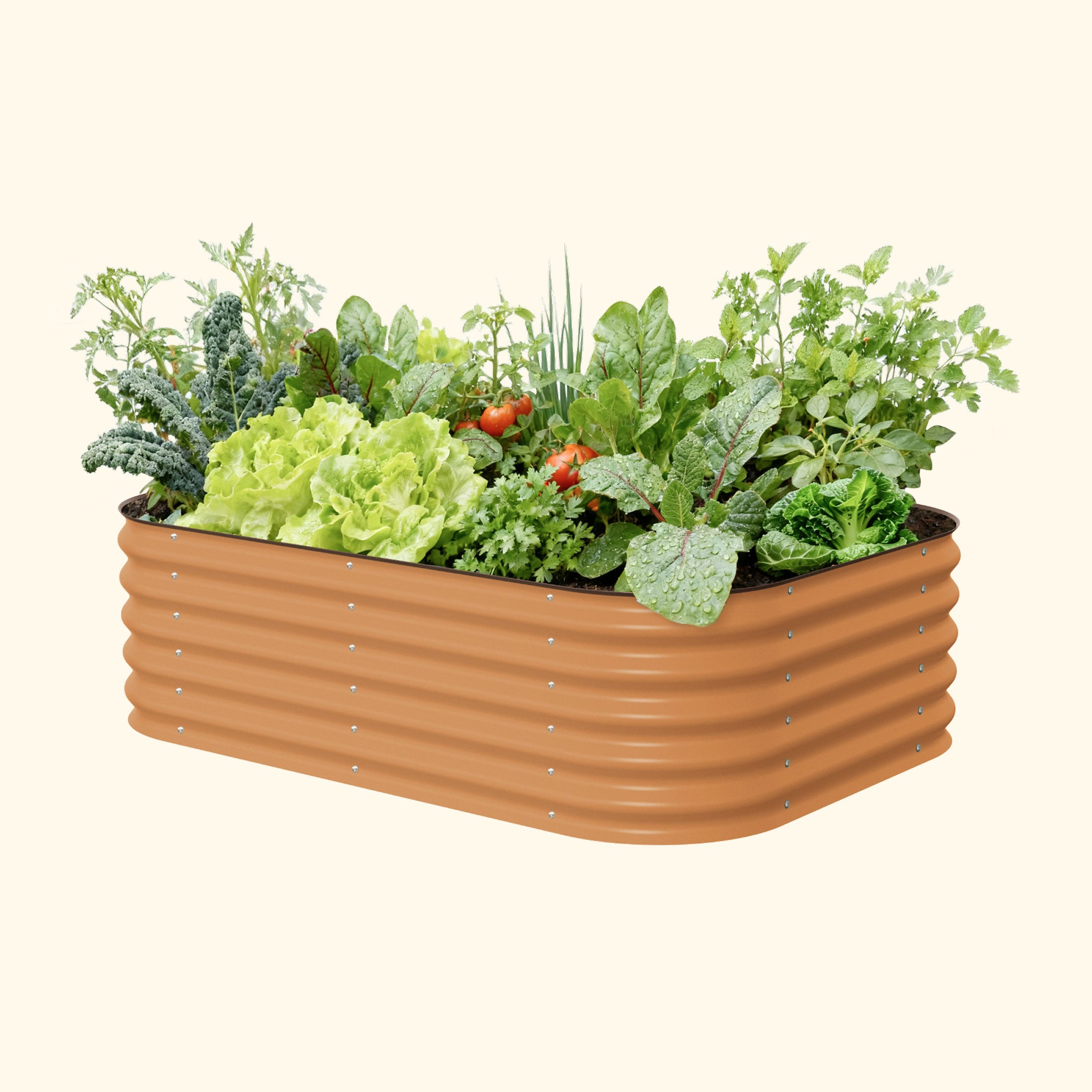 17" Tall 6 In 1 Medium Modular Metal Raised Garden Bed Kit | Vego Garden