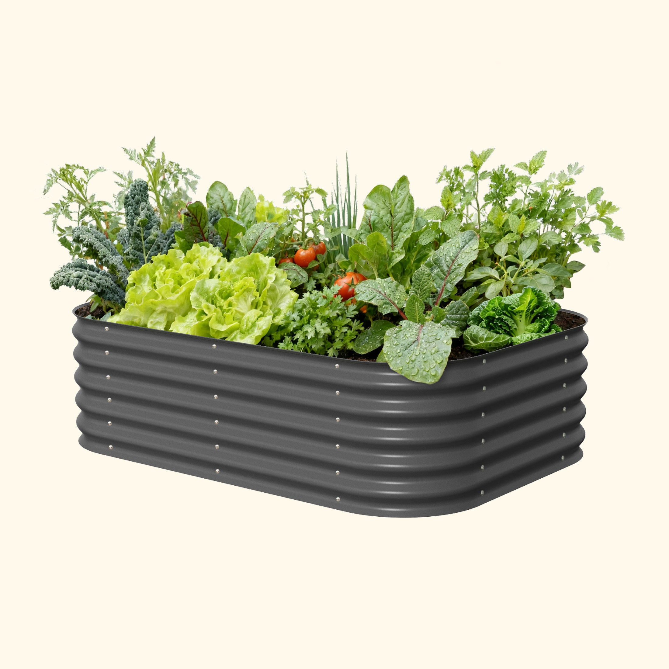 17" Tall 6 In 1 Medium Modular Metal Raised Garden Bed Kit | Vego Garden