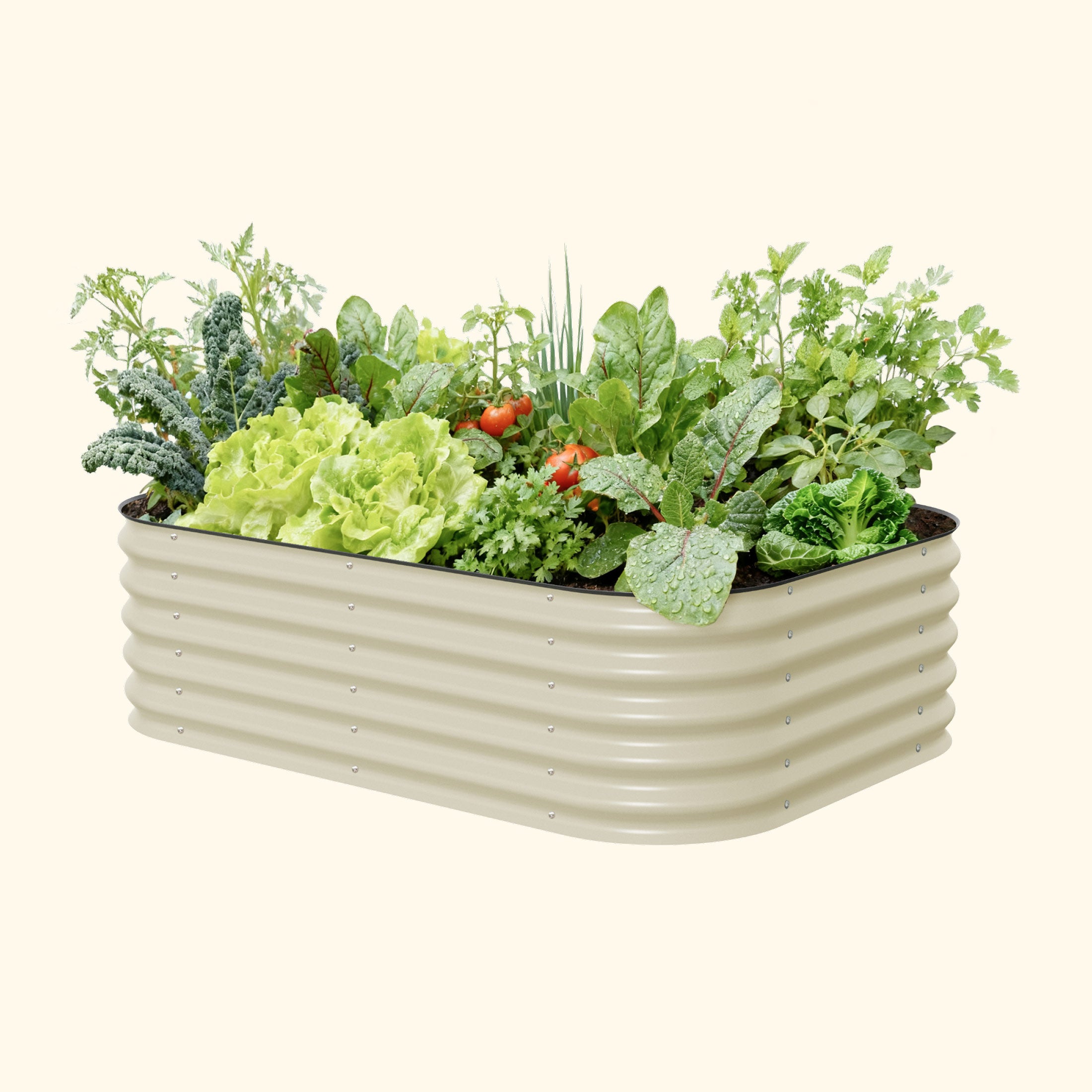 17" Tall 6 In 1 Medium Modular Metal Raised Garden Bed Kit | Vego Garden