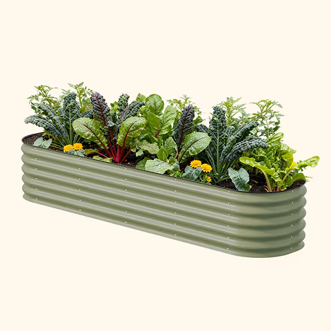 17" Tall 9 In 1 Large Modular Metal Raised Garden Bed Kit | Vego Garden