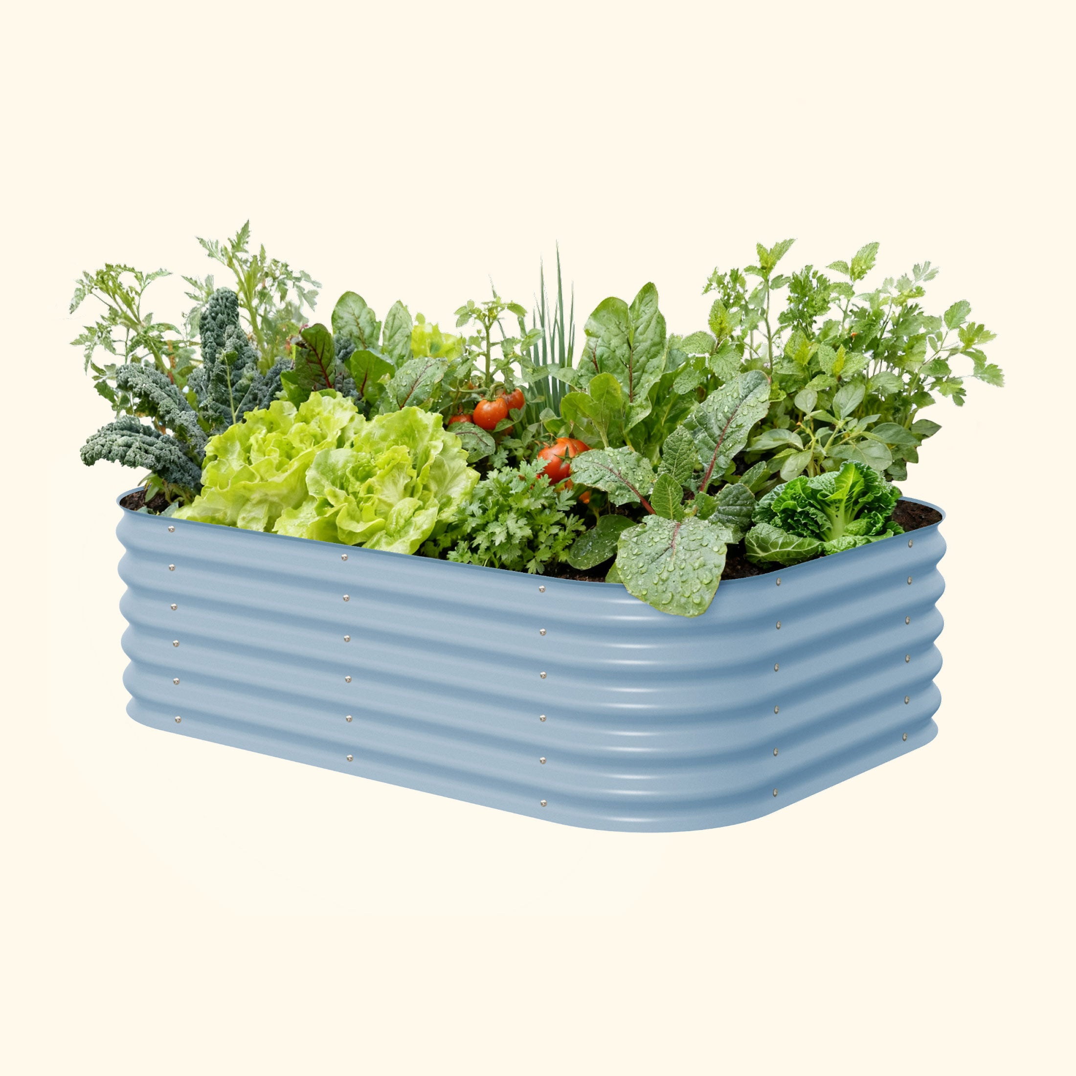 17" Tall 6 In 1 Medium Modular Metal Raised Garden Bed Kit | Vego Garden