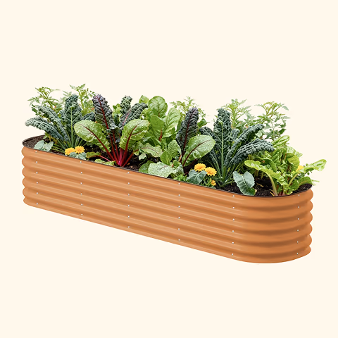 17" Tall 9 In 1 Large Modular Metal Raised Garden Bed Kit | Vego Garden