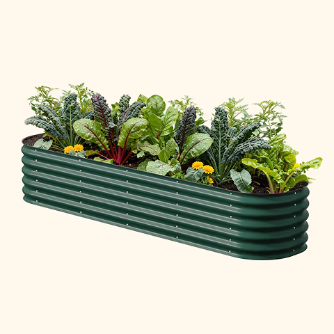 17" Tall 9 In 1 Large Modular Metal Raised Garden Bed Kit | Vego Garden