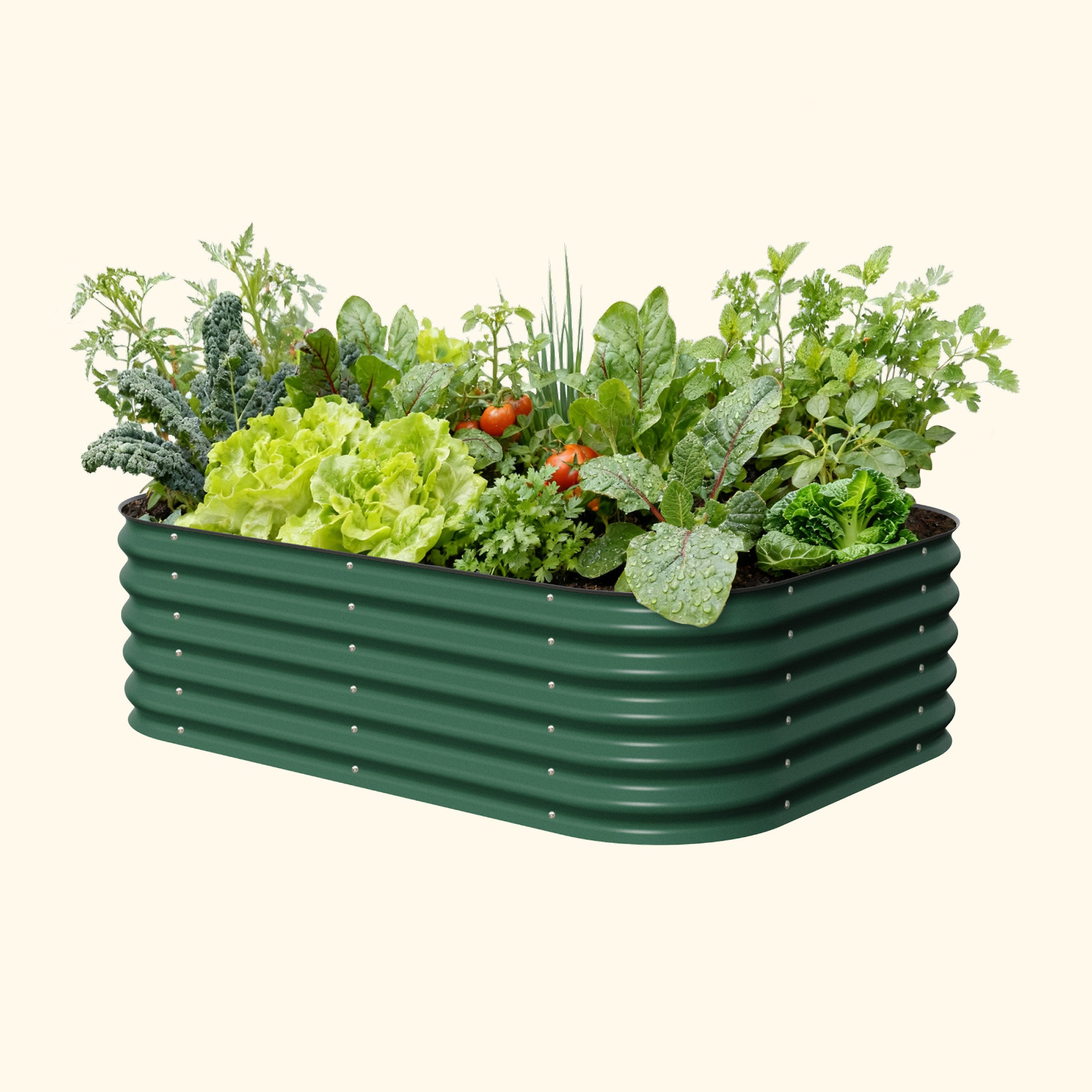 17" Tall 6 In 1 Medium Modular Metal Raised Garden Bed Kit | Vego Garden