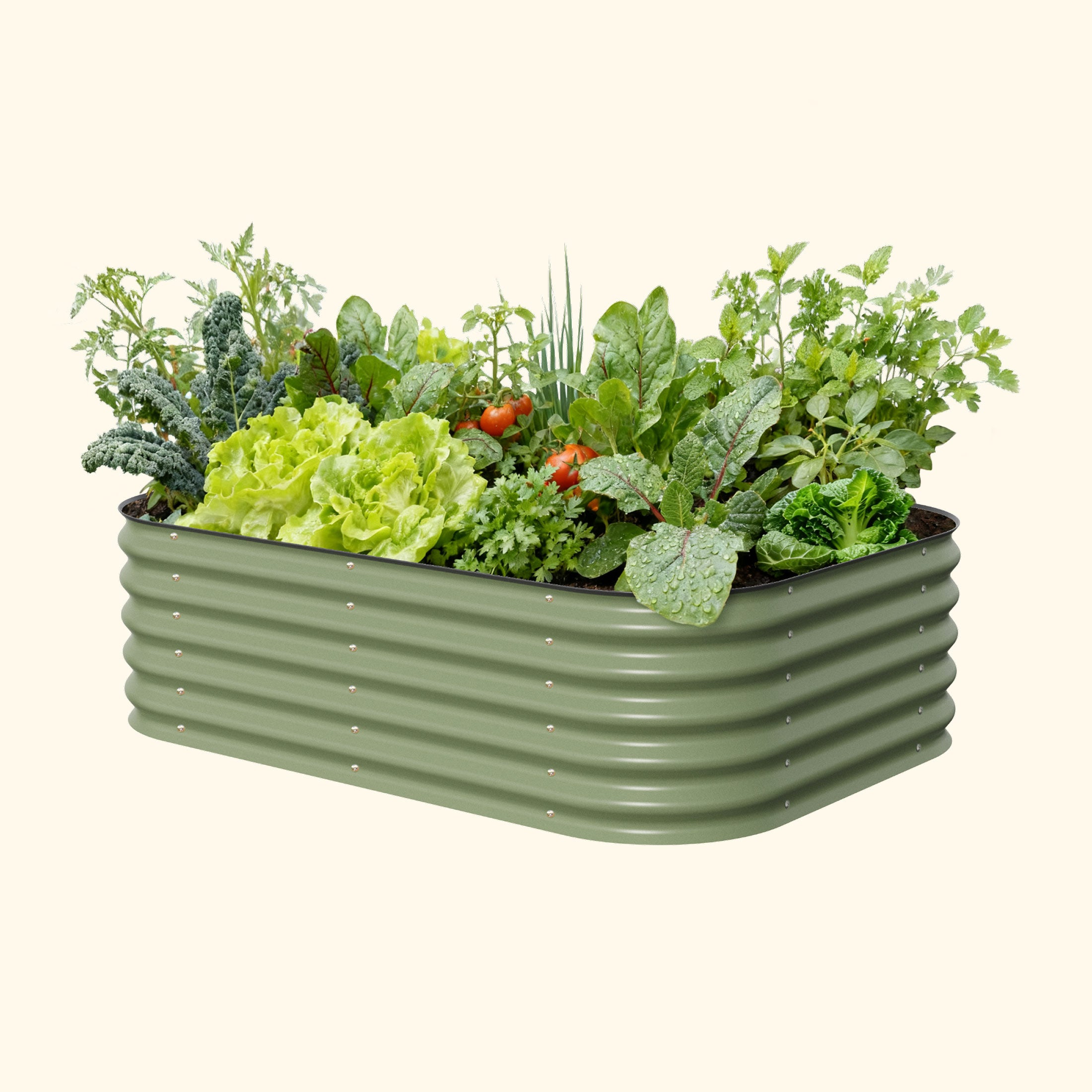 17" Tall 6 In 1 Medium Modular Metal Raised Garden Bed Kit | Vego Garden